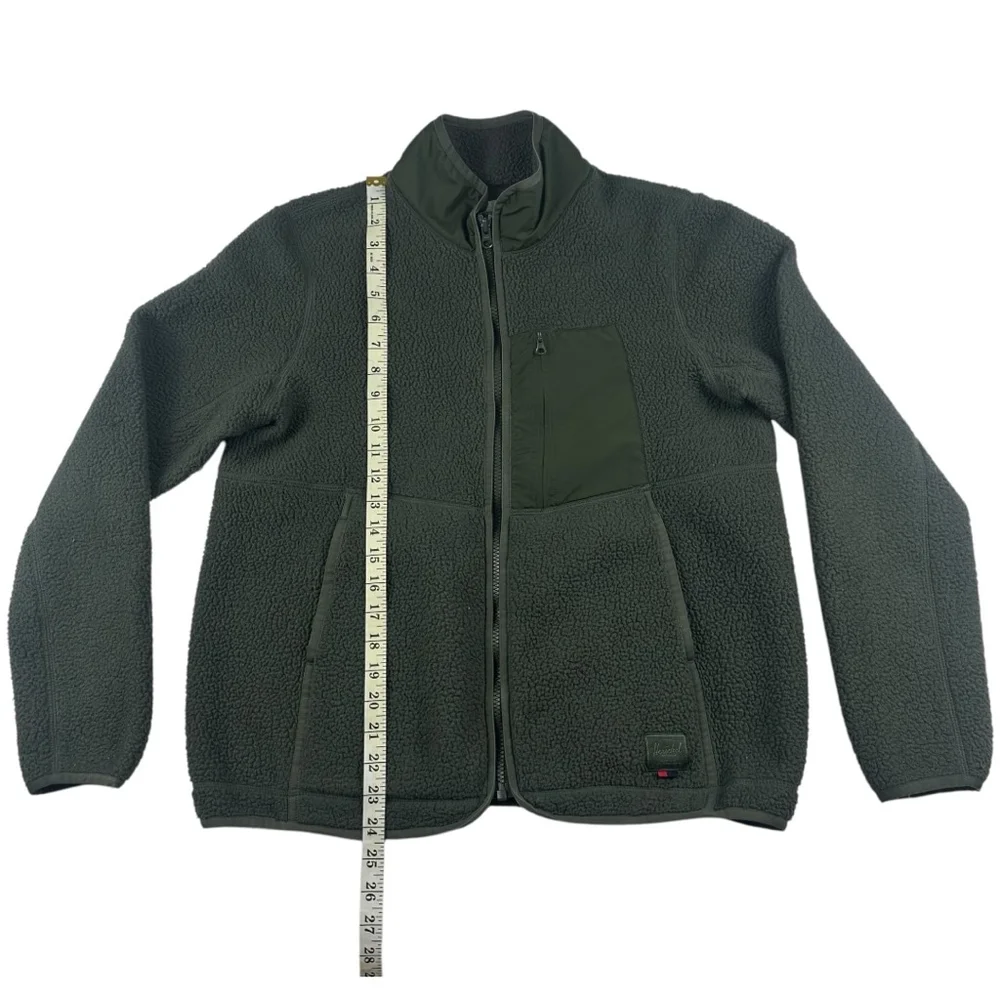 Men's The Herschel Supply Co Brand Sherpa Jacket Size Medium Olive Green winter